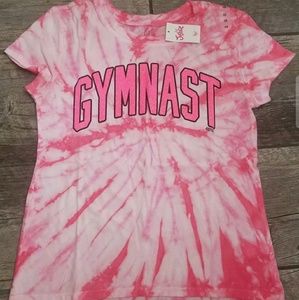 Justice gymnast tie dye tee